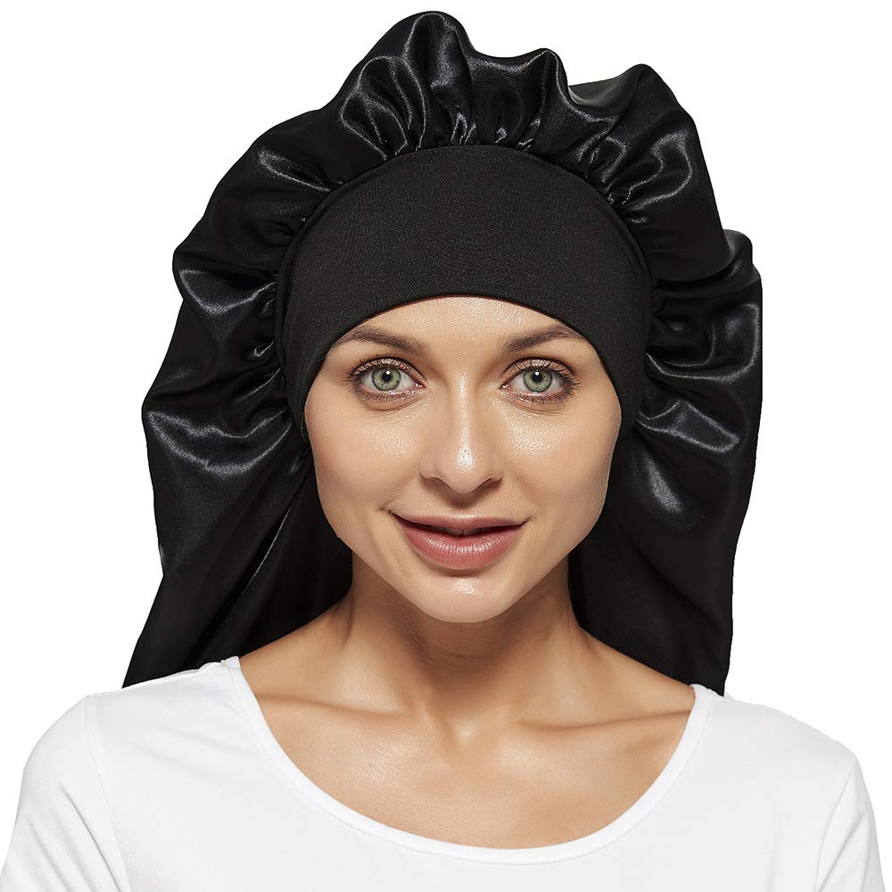 Satin Sleep Bonnet - 3 Pack Hair Wrap for Woman